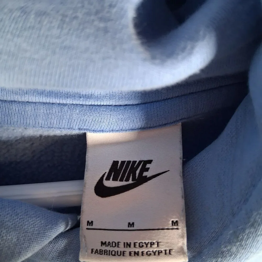 Nike Sportswear Club Fleece Hoodie Cerulean Blue Men's Athleisure Size‎ M